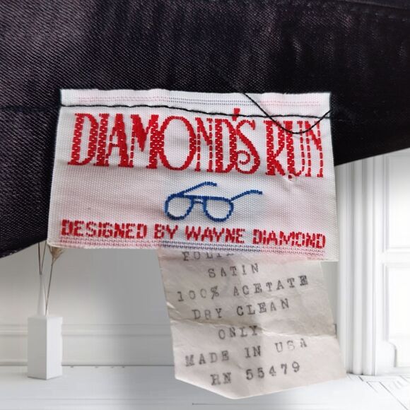 Vintage 80s does 40s Cocktail Dress Size 6/8 Sheer Floral Satin Burnout - Picture 14 of 16